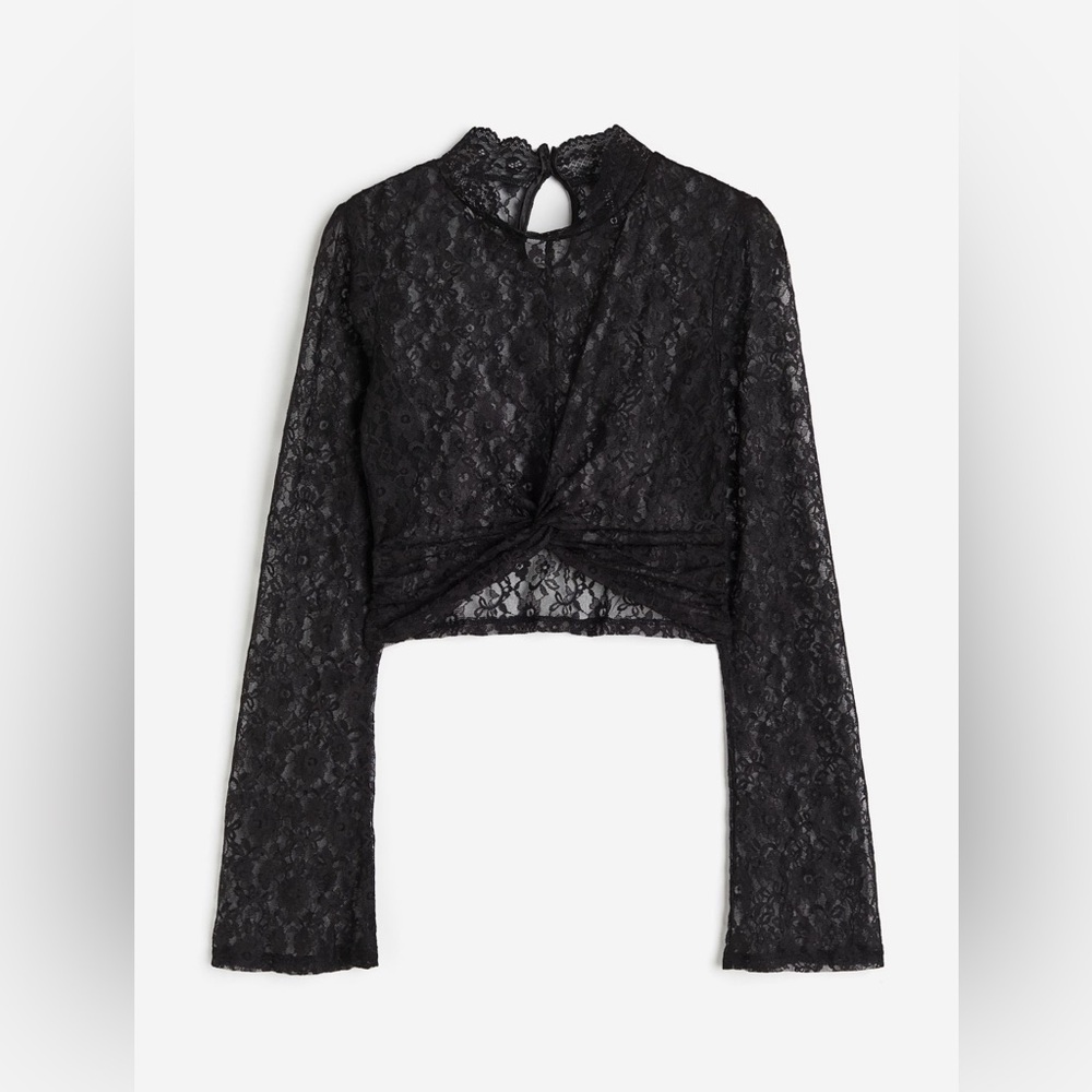 H&M long-sleeved lace top